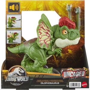Jurassic World Uncaged Fierce Launchin' Dilophosaurus Dino Sound and Action